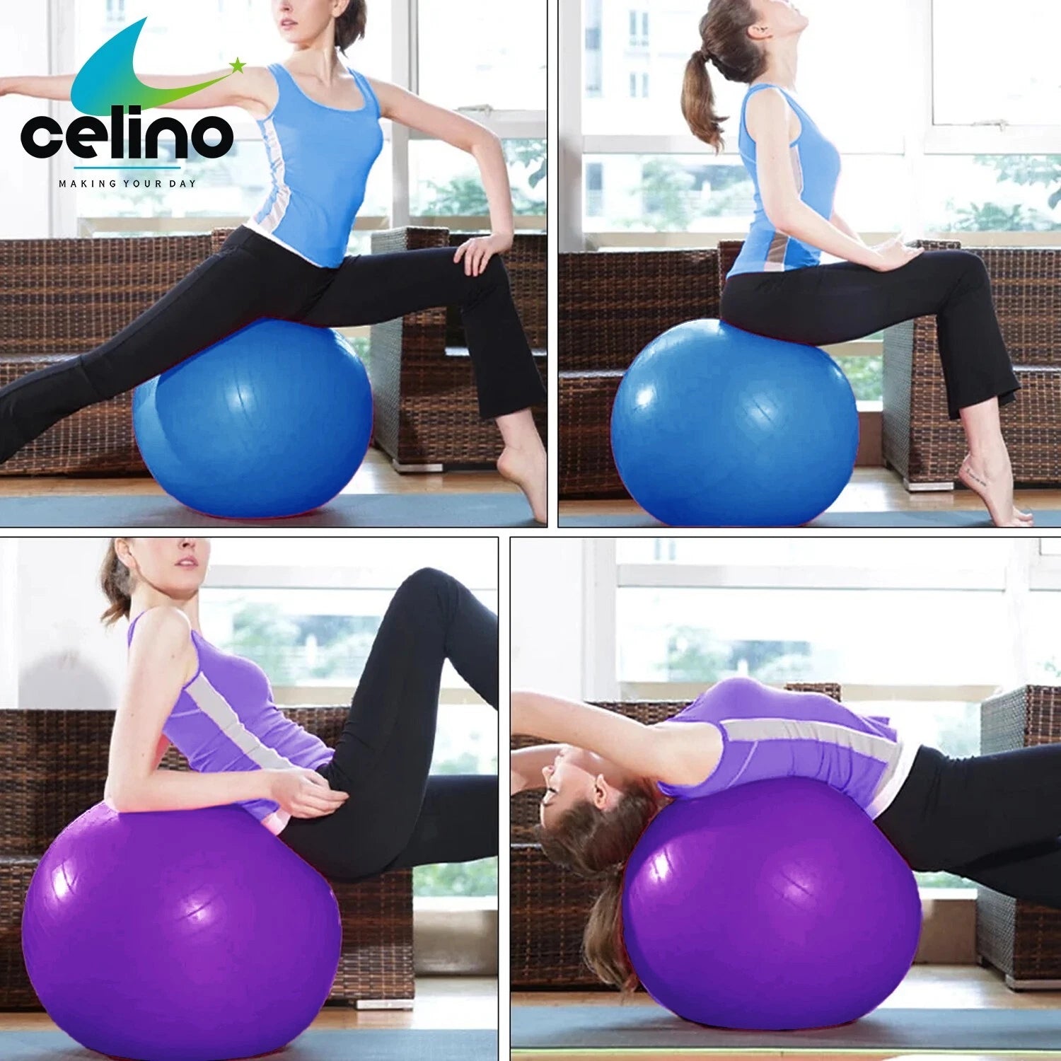 Gym Ball Exercise Fitness Yoga 55cm 65cm 75cm Fitness Pregnancy Swiss Pilates