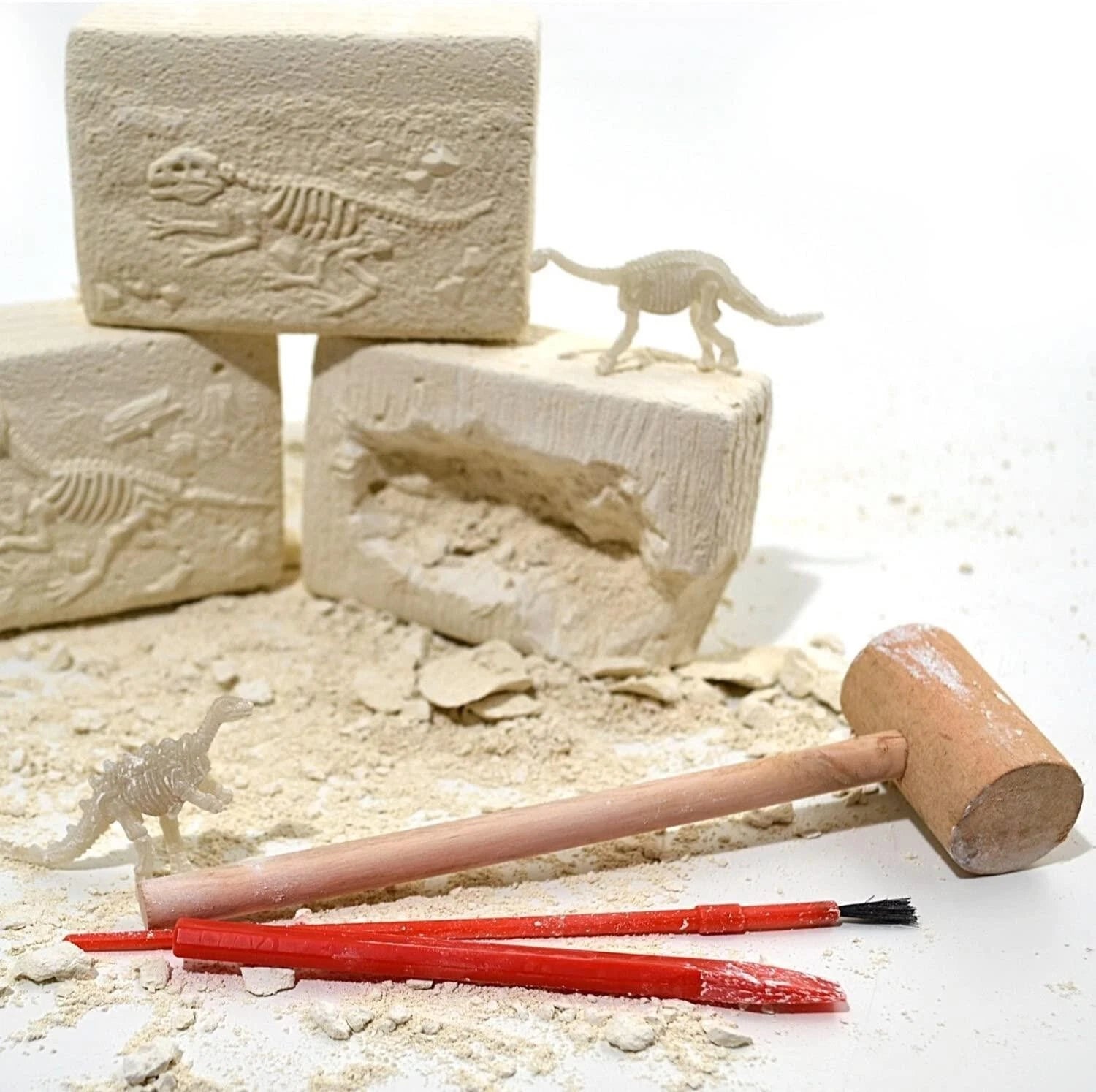 Dinosaur Fossils Digging Excavation Kit Glow In The Dark Educational Kids Toy