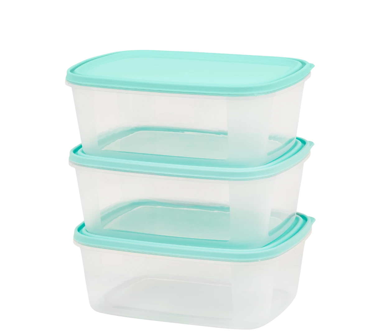 3 x 2 Litre Plastic Food Storage Containers Set Microwave Freezer Safe BPA Free