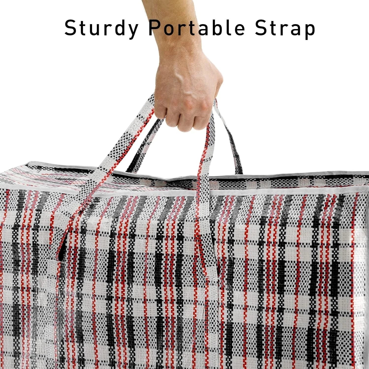 XL Jumbo Laundry Bags Zipped Reusable Large Strong Shopping Storage Bag Moving