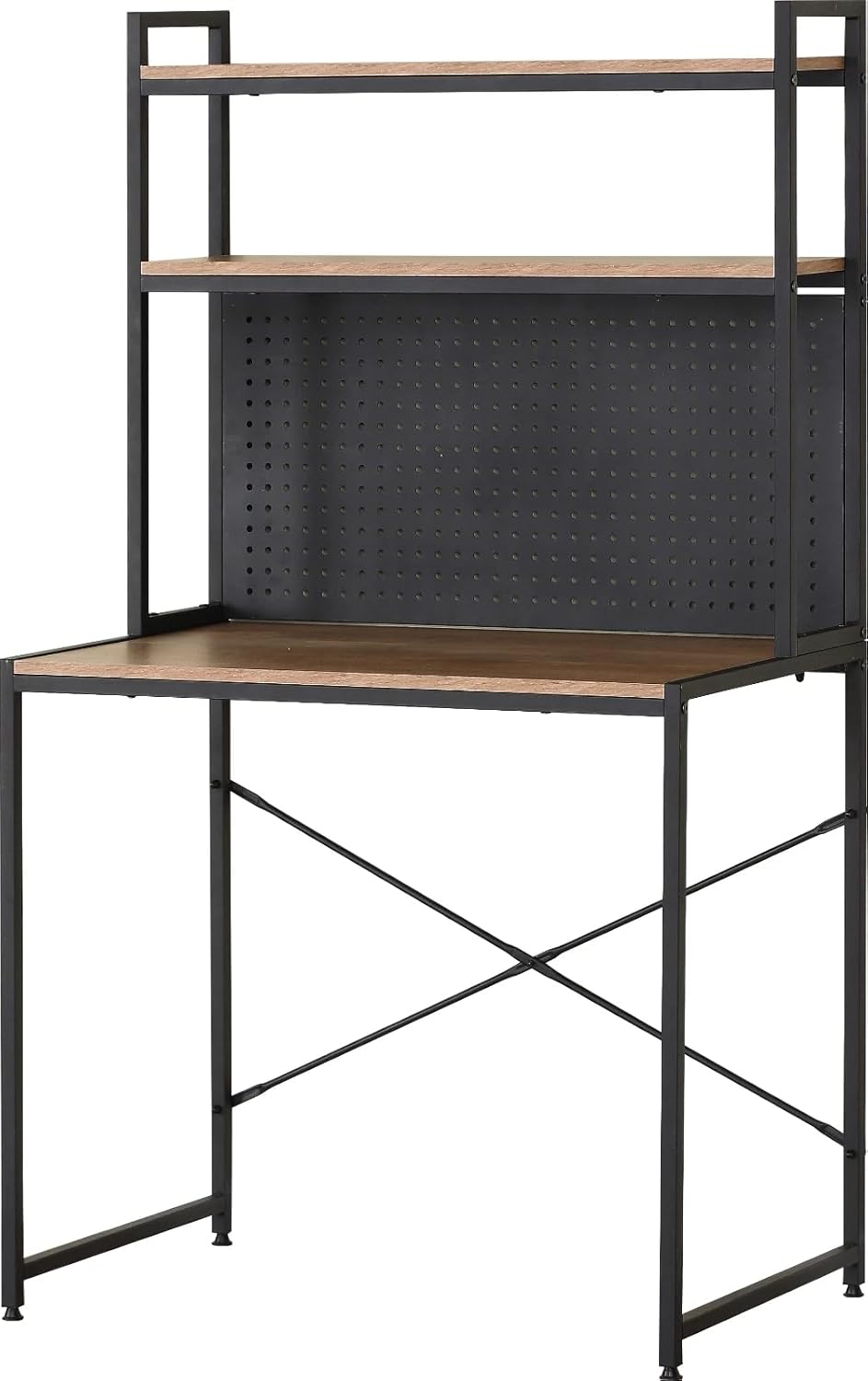 3 Tier Study Table Office Desk With Storage Computer Home Gaming Bookshelf 84x50x148 cm