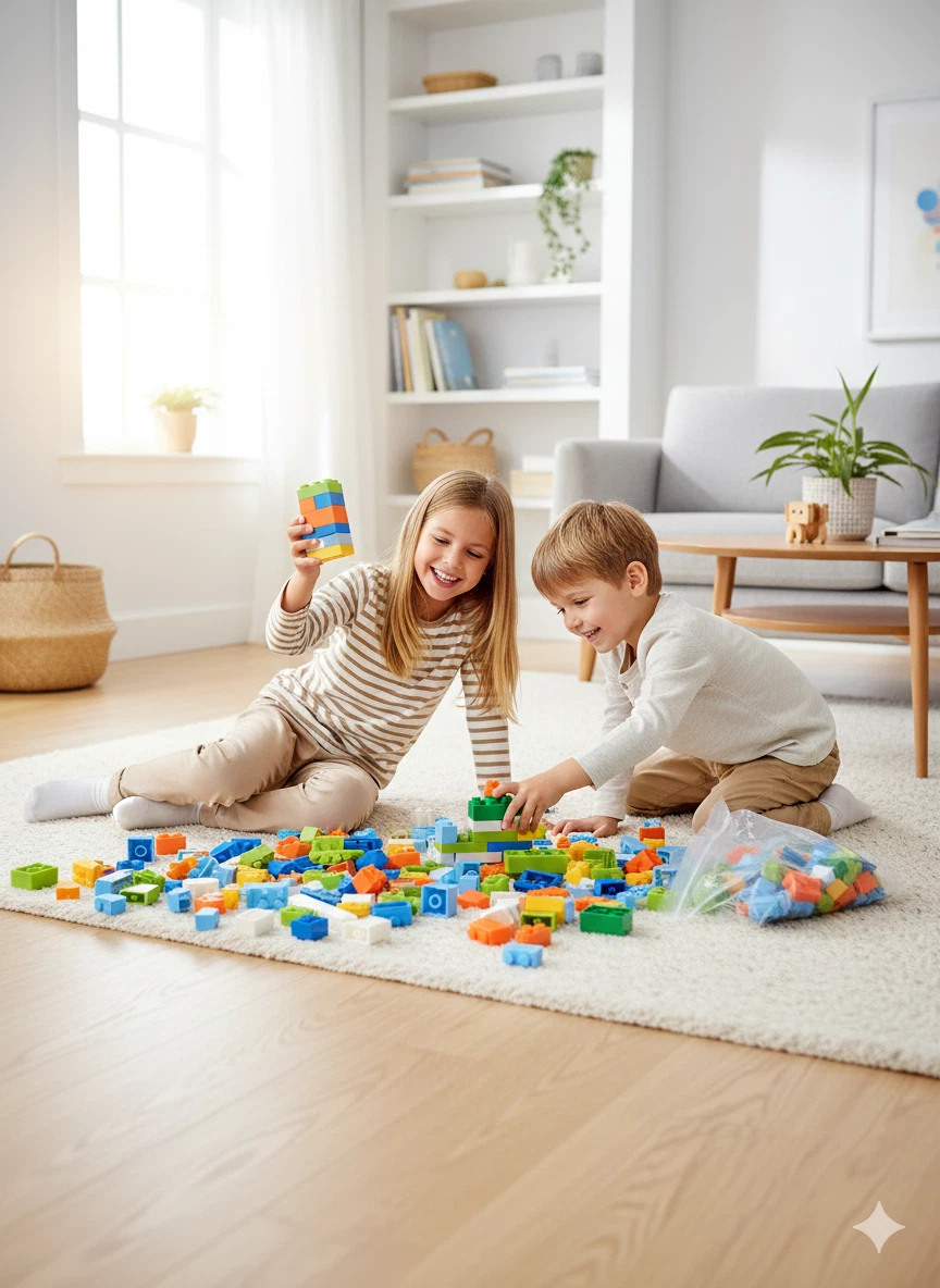 1000 Pcs Assorted Construction Building Blocks Bricks Set Kids Children Toy Gift