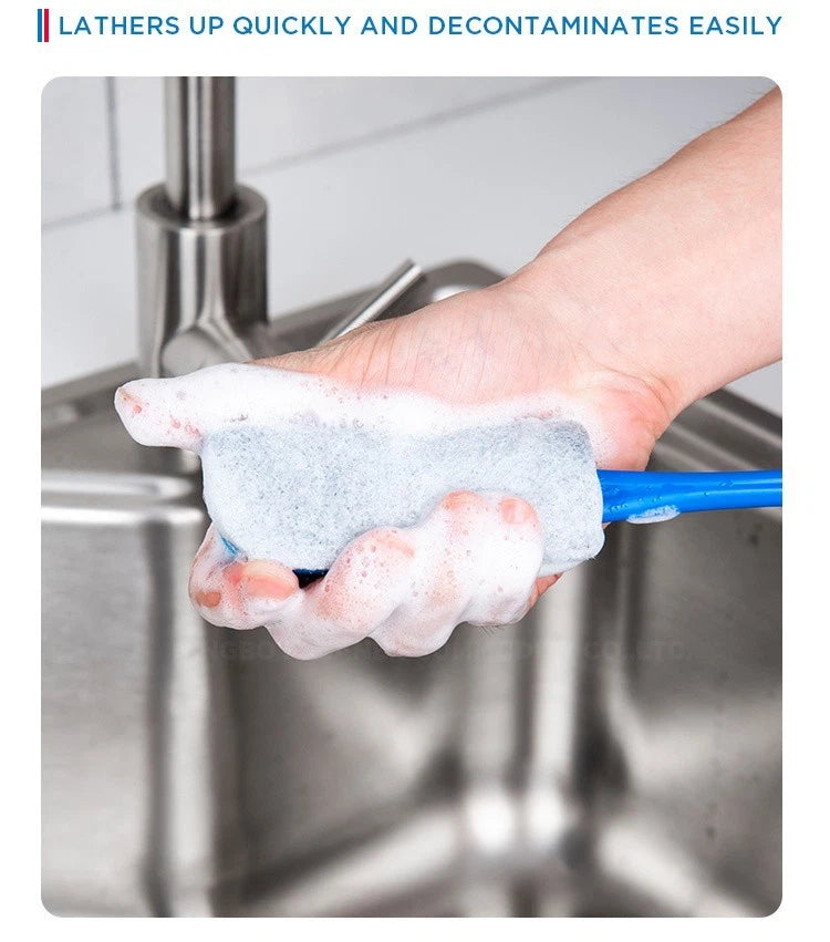 Long Handle Glass Bottle Brush Scourer Scrubbing Hanging Washing Up Deep Clean
