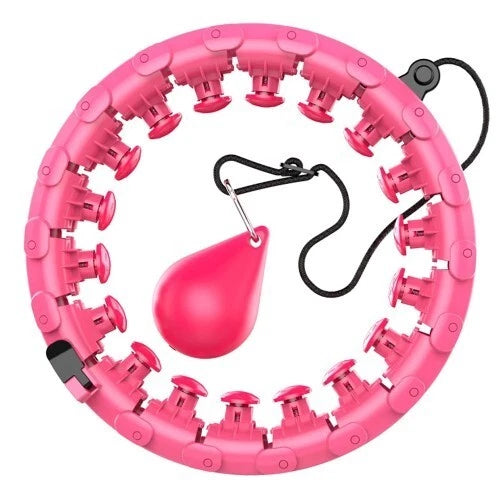 24 Knots Weighted Hula Hoop with Ball Adjustable Fitness Weight Loss Exercise UK