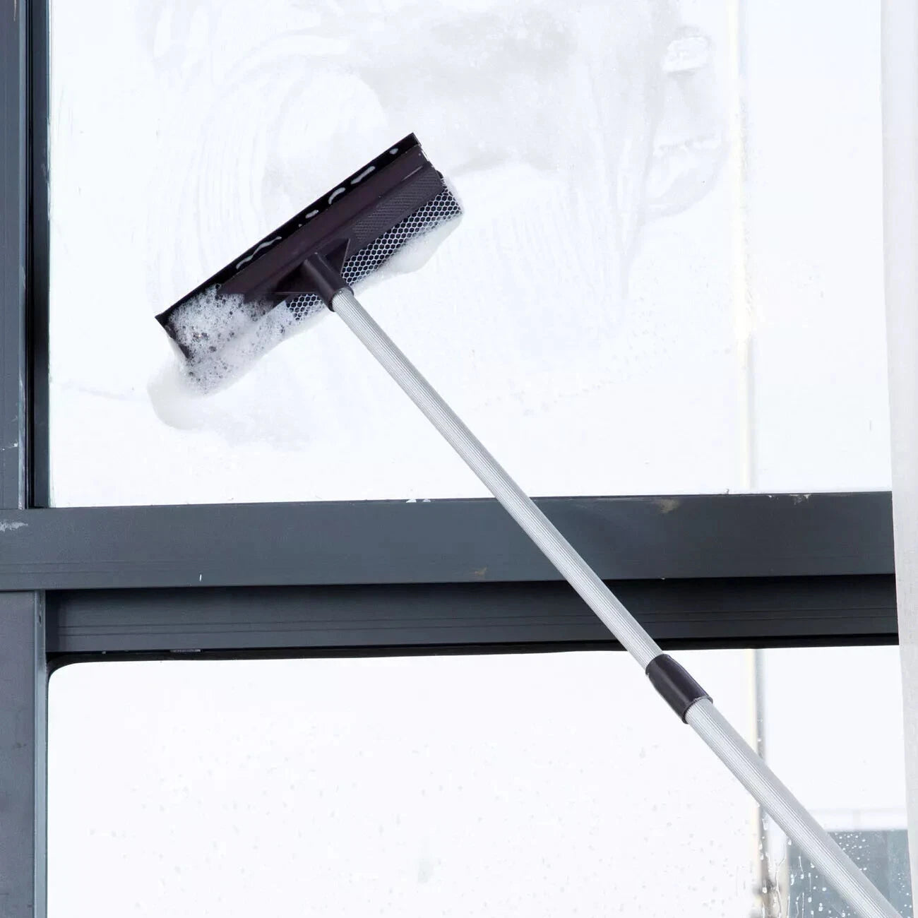 Telescopic Window Cleaning Equipment Extendable Squeegee with Sponge 60-90cm