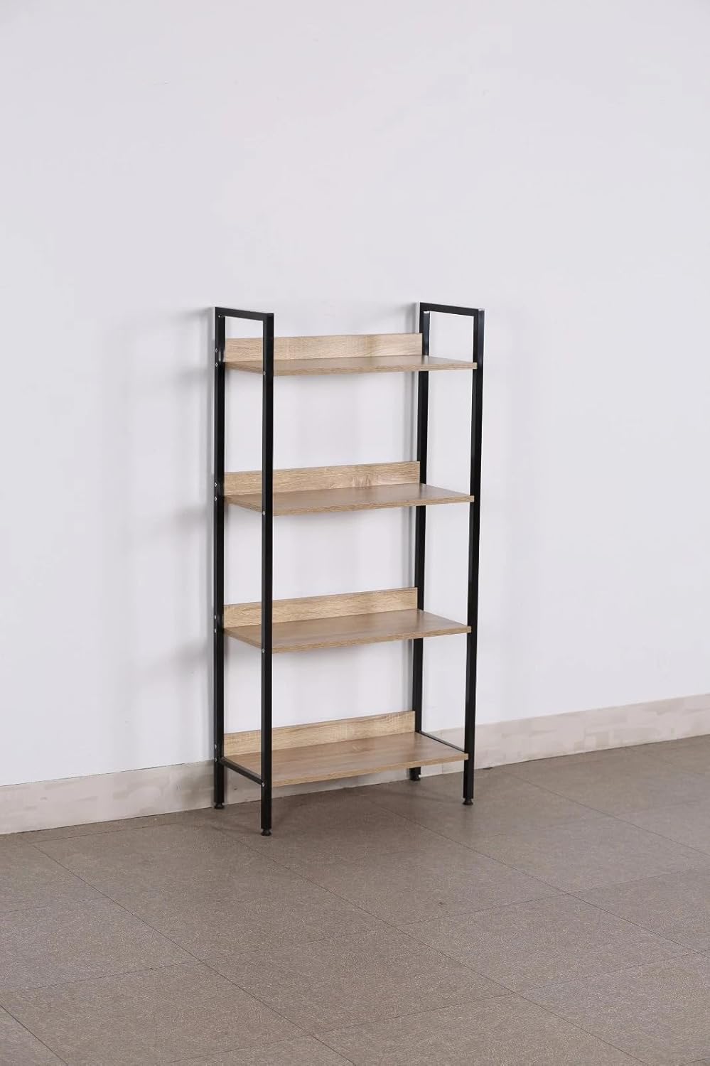 4 Tier Ladder Shelf Bookcase Wide Living Room Display Storage Shelving Unit 60×27.6×126 cm