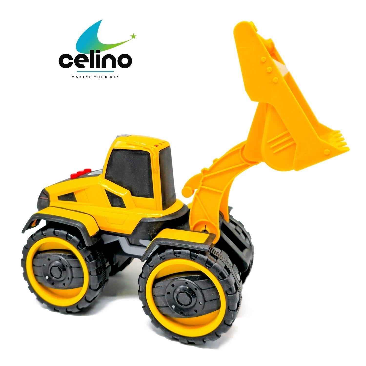 Kids Construction Vehicle Toy Bulldozer Truck – Friction Powered with Lights & Sound, Heavy Duty Building Site Toy for Boys