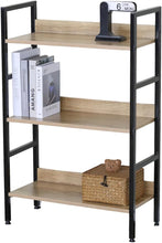 Load image into Gallery viewer, 3 Tier Ladder Shelf Bookcase Living Room Display Shelving Unit Storage Rack 60×27.6×93 cm
