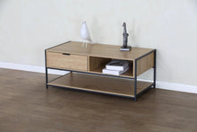 Load image into Gallery viewer, Coffee Table with Drawer Storage 2 Tier Industrial Style Living Room Furniture 100x50x40 cm
