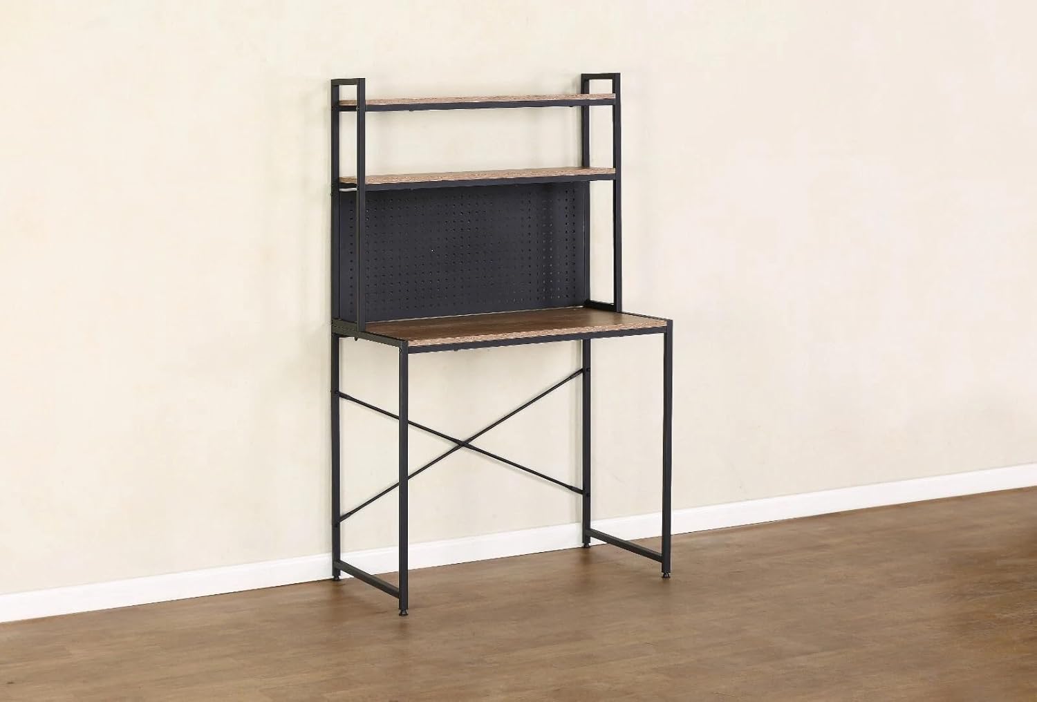 3 Tier Study Table Office Desk With Storage Computer Home Gaming Bookshelf 84x50x148 cm