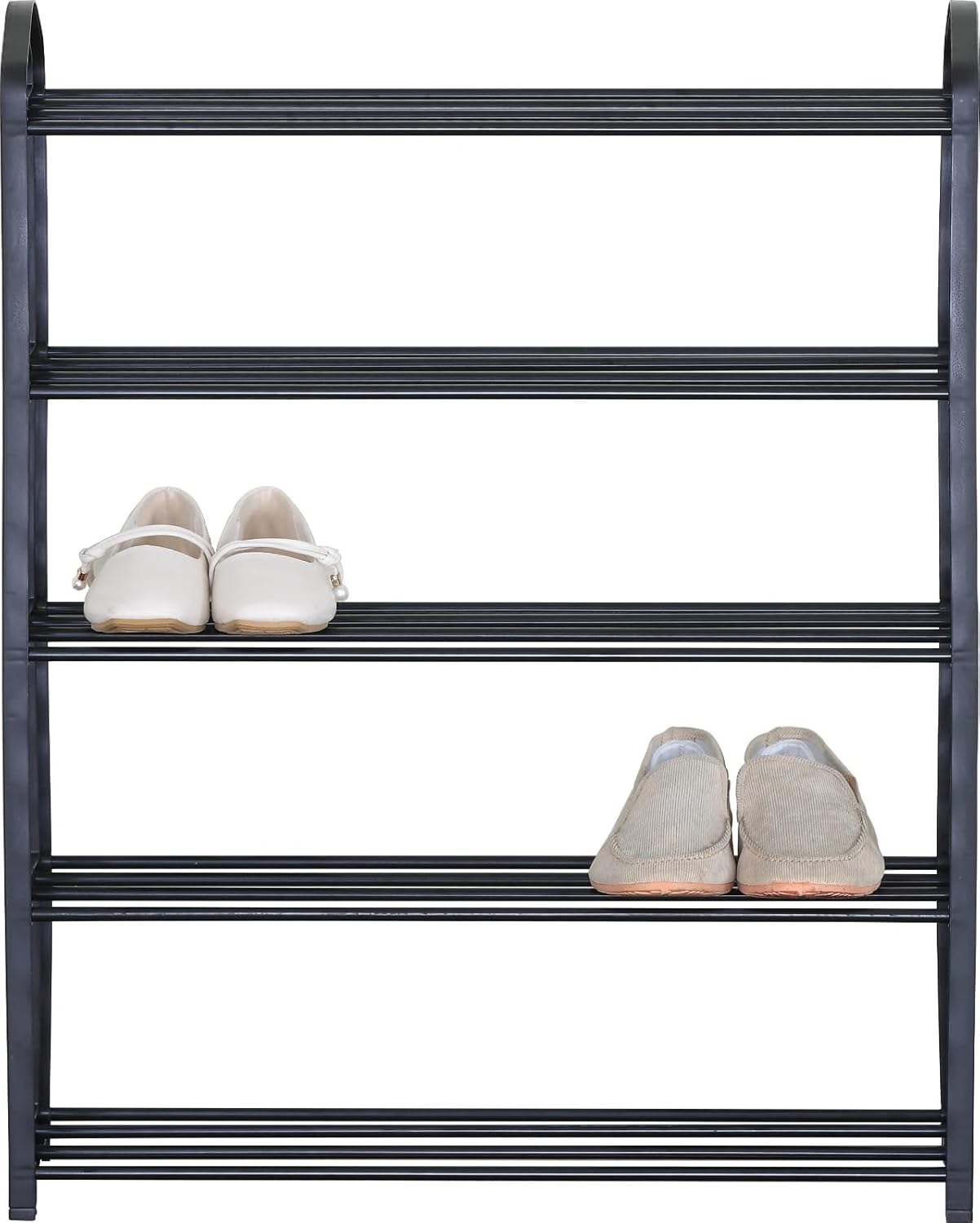5 Tier Shoe Rack Shoe Storage Organiser Storage Rack Hallway 16-20 Pairs 62x20x79 cm