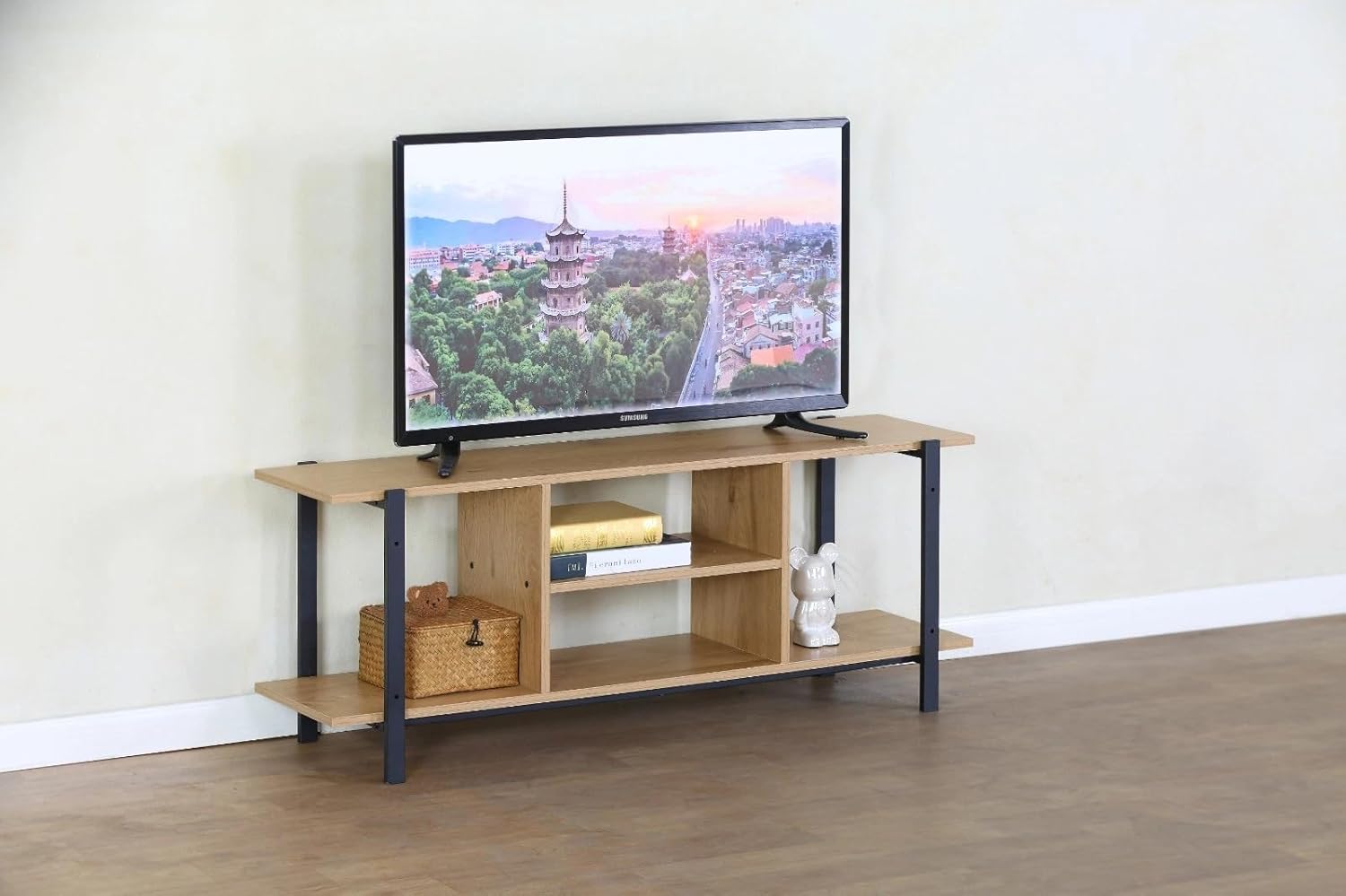 120cm TV Stand Cabinet with Storage Shelf – Modern TV Console Unit for Living Room & Bedroom