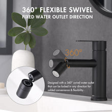 Load image into Gallery viewer, Basin Sink Mixer Tap Black Modern Bathroom 360° Rotating Taps Faucet 2 Flow Modes
