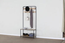 Load image into Gallery viewer, Clothes Hat Coat Rack with Shoe Storage Bench 7 Hooks Hanging Hallway Bedroom 80x30x170 cm
