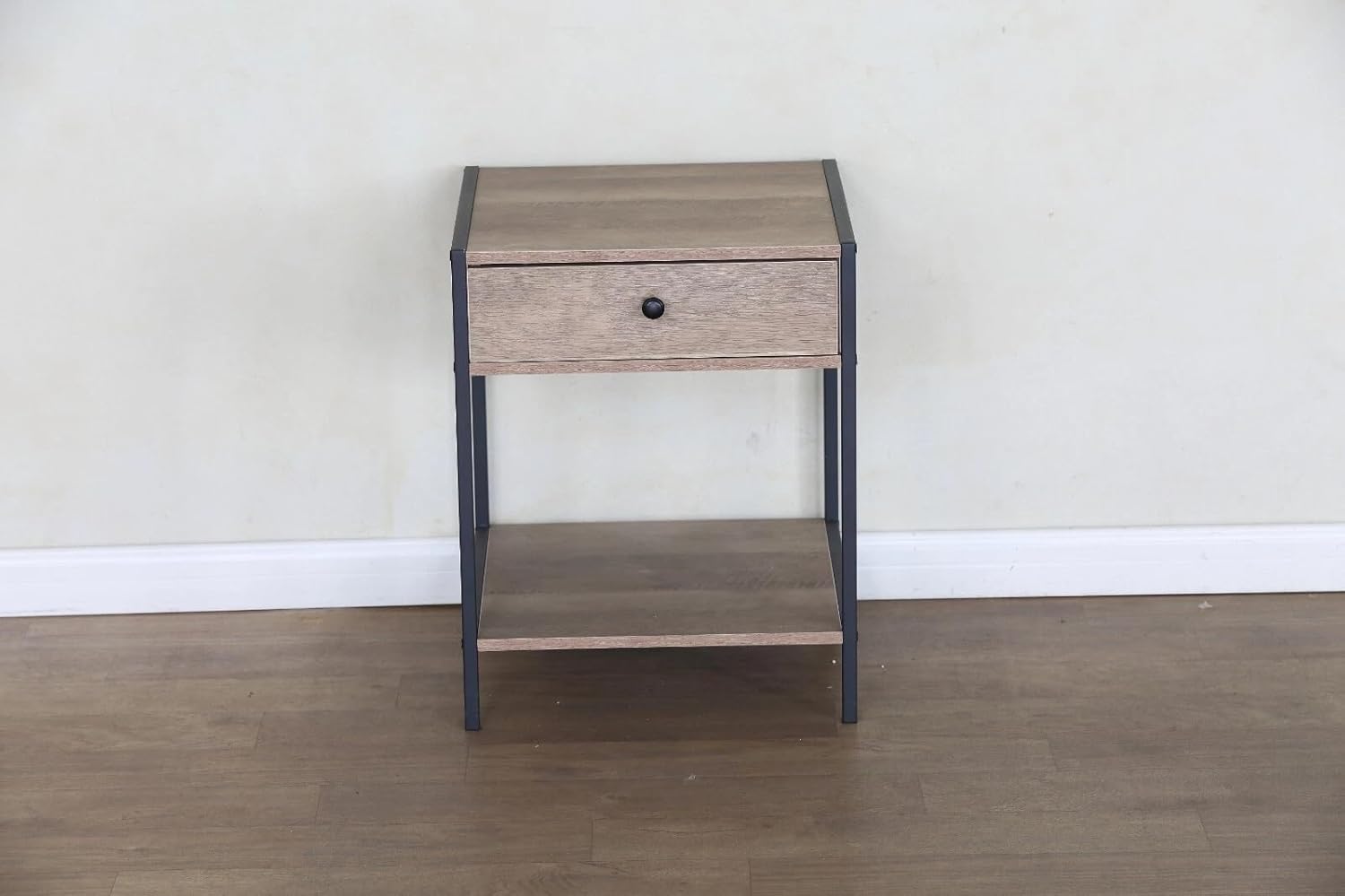 Side Table With Drawer Storage 2 Tier Living Room Bedroom Furniture Sofa End 40x40x50 cm