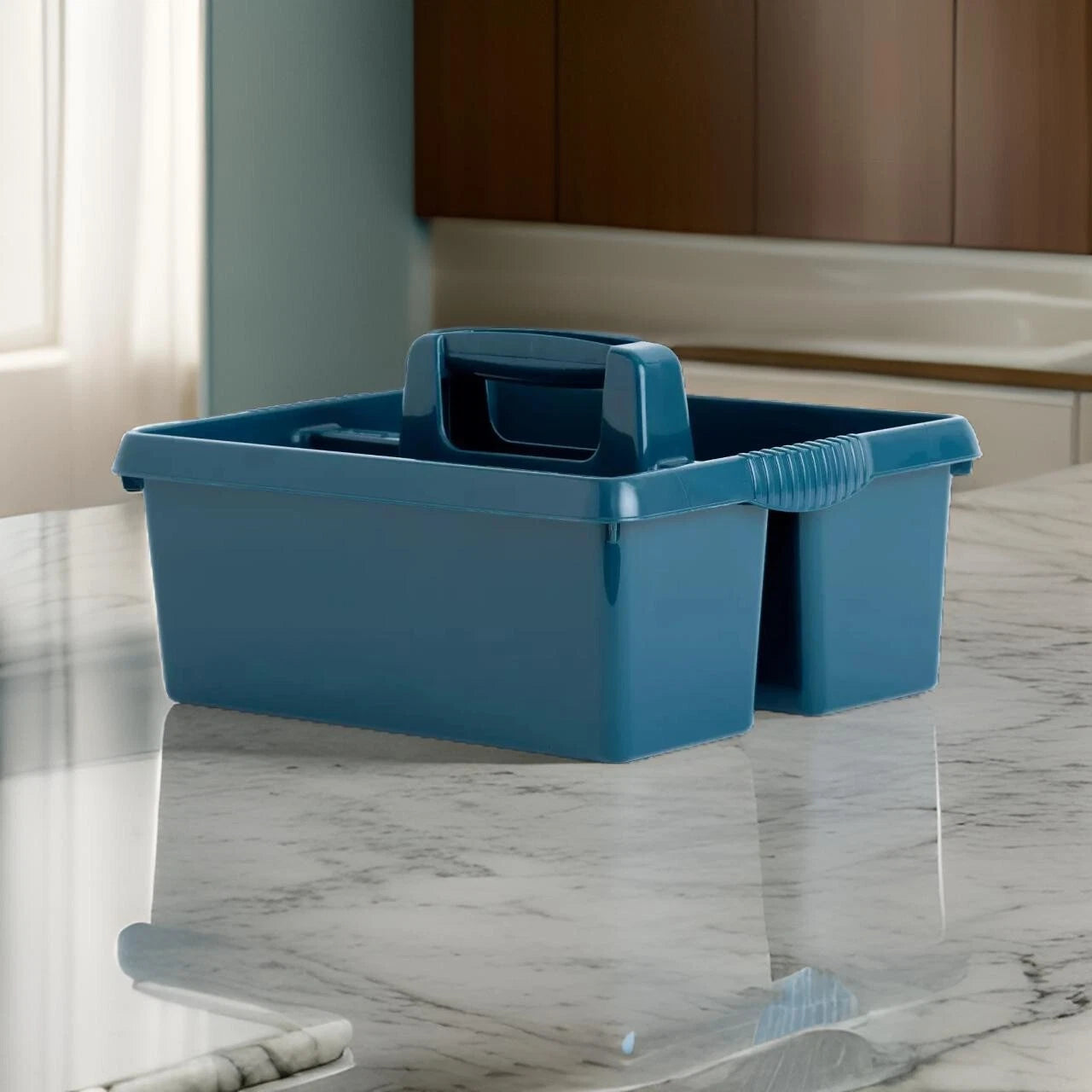 Large Plastic Caddy Kitchen Cleaning Tools Carry Tray Tidy Organiser with Handle