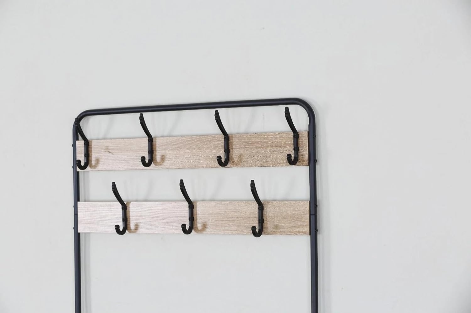 Clothes Hat Coat Rack with Shoe Storage Bench 7 Hooks Hanging Hallway Bedroom 80x30x170 cm