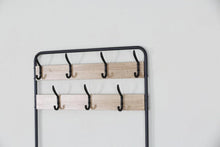 Load image into Gallery viewer, Clothes Hat Coat Rack with Shoe Storage Bench 7 Hooks Hanging Hallway Bedroom 80x30x170 cm
