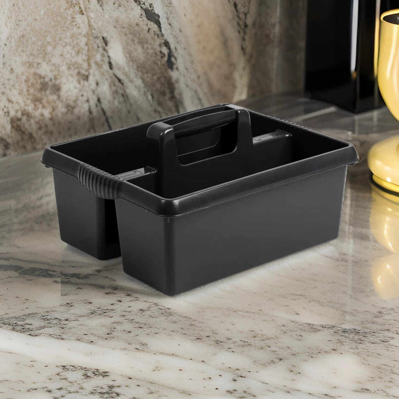 Large Plastic Caddy Kitchen Cleaning Tools Carry Tray Tidy Organiser with Handle