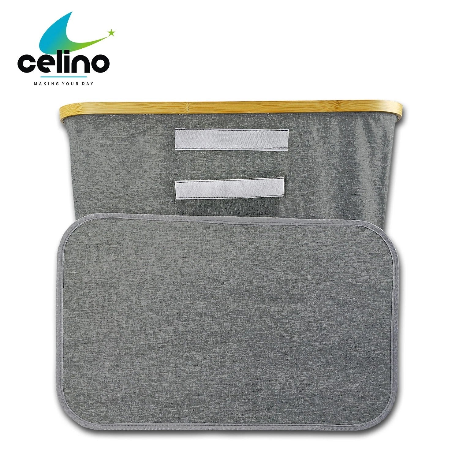 75L Foldable Fabric Laundry Basket With Lid Cover Collapsible Clothes Hamper NEW