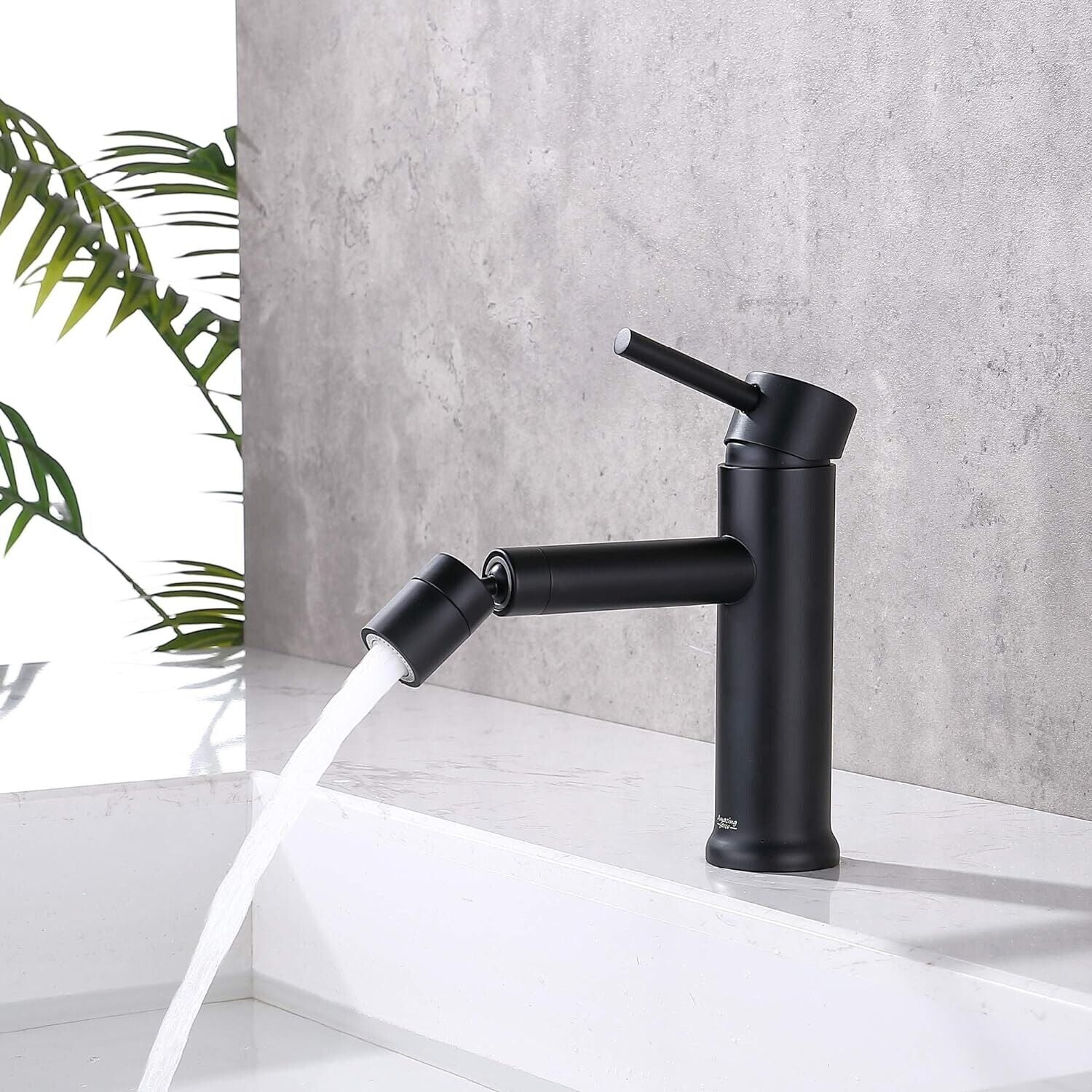 Black Basin Sink Mixer Tap | 360° Rotating Bathroom Faucet with Dual Flow Modes | Modern Sink Tap