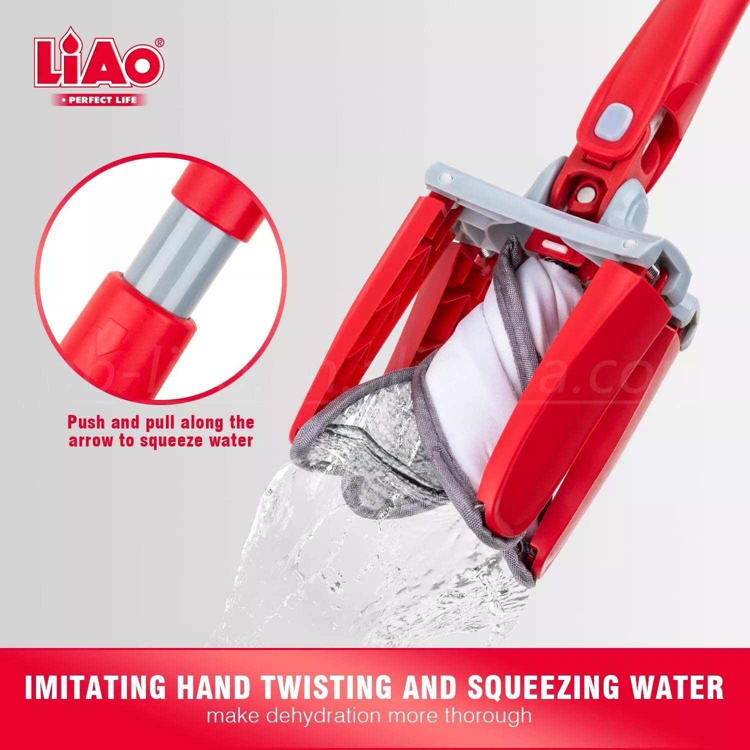X-Type Microfibre Flat Mop Self-Wringing System – Wet & Dry Floor Cleaning Mop for Kitchen & Bathroom Tiles | 360° Rotating Head with Reusable Microfiber Pad