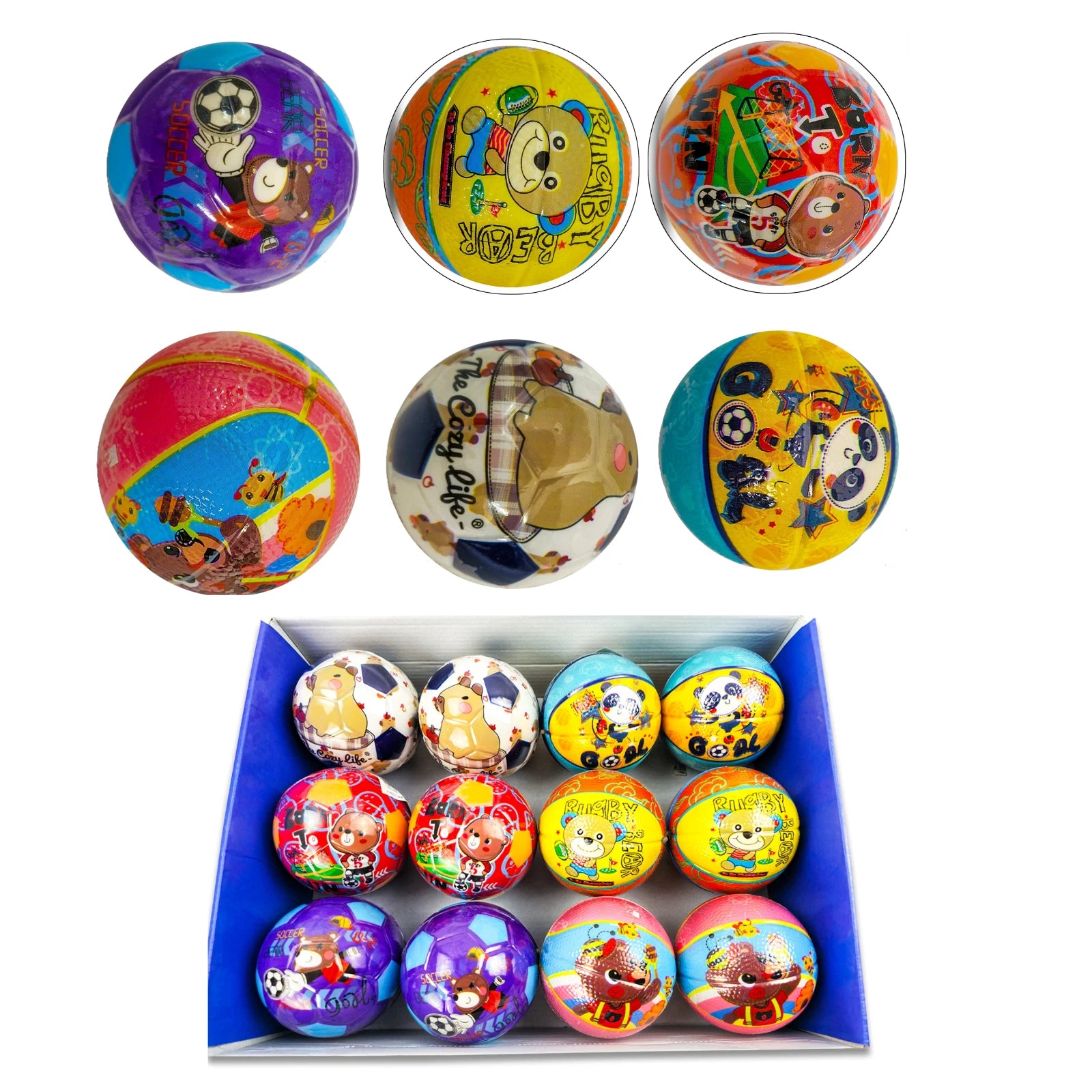 Mini Children Bouncy Football Soccer Soft Ball PU Boys Girls Toy Christmas Gift