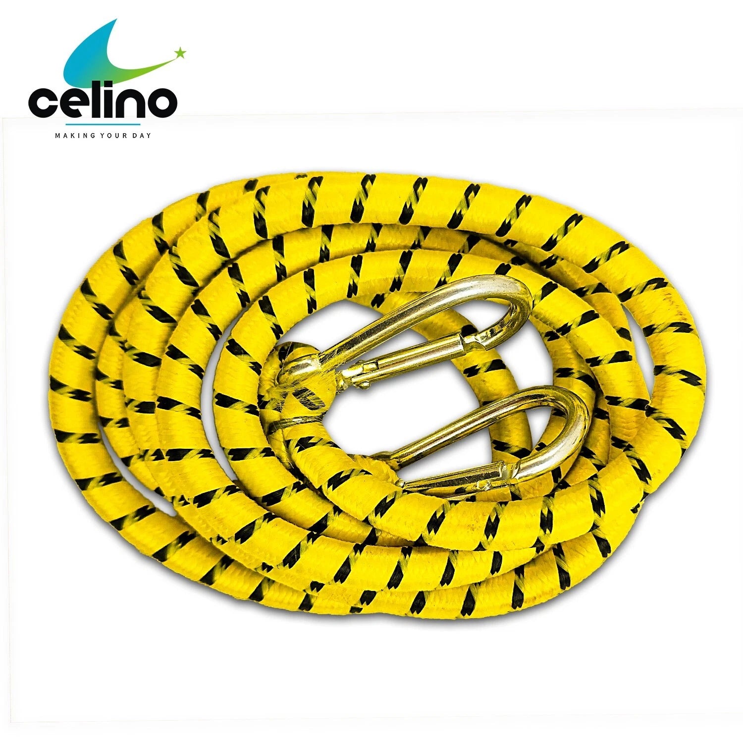 Bungee Luggage Straps Cord With Carabiner Clip 10mm x 1.5m Rope Trolley Car Bike
