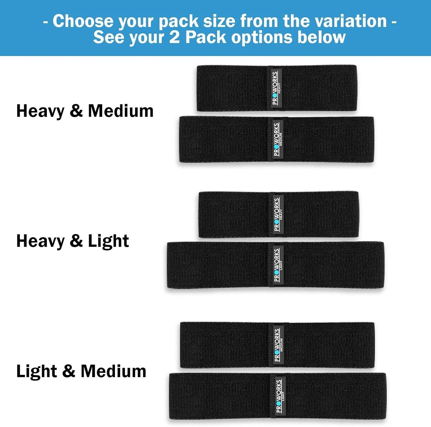 Set of 2 Glute Bands Resistance Exercise Sports Fitness Home Gym Yoga Training