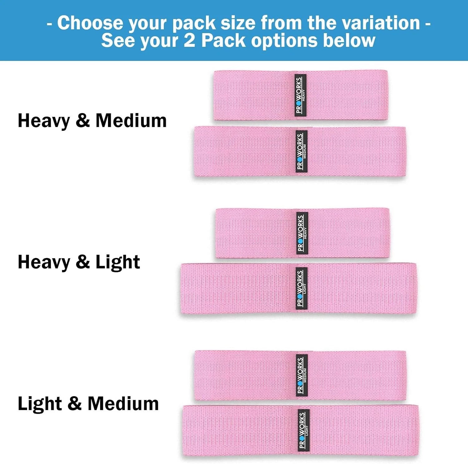 Set of 2 Glute Bands Resistance Exercise Sports Fitness Home Gym Yoga Training