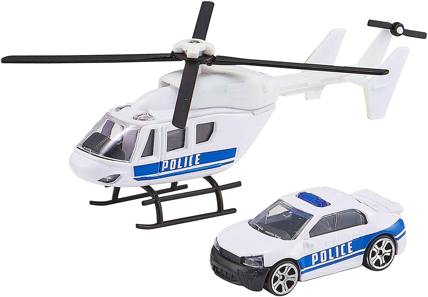 Kids Emergency Vehicle Toy Set Police Car Rescue Helicopter Toys Girls Boys Gift