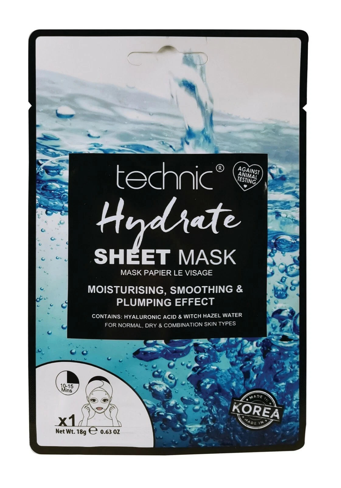 Korean Face Mask Sheet Hydrating Facial Moisturising Soothing Skin Care Pack