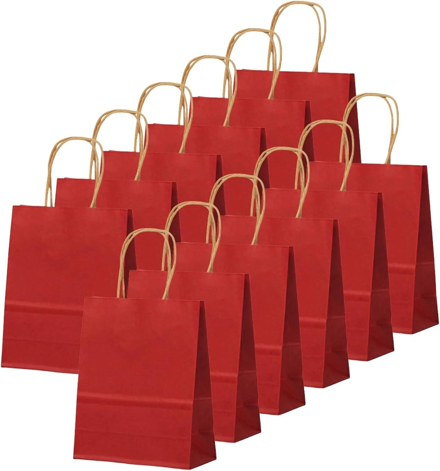 Paper Gift Bags with Handles Medium Kraft Shopping Retail Carrier Party Takeaway
