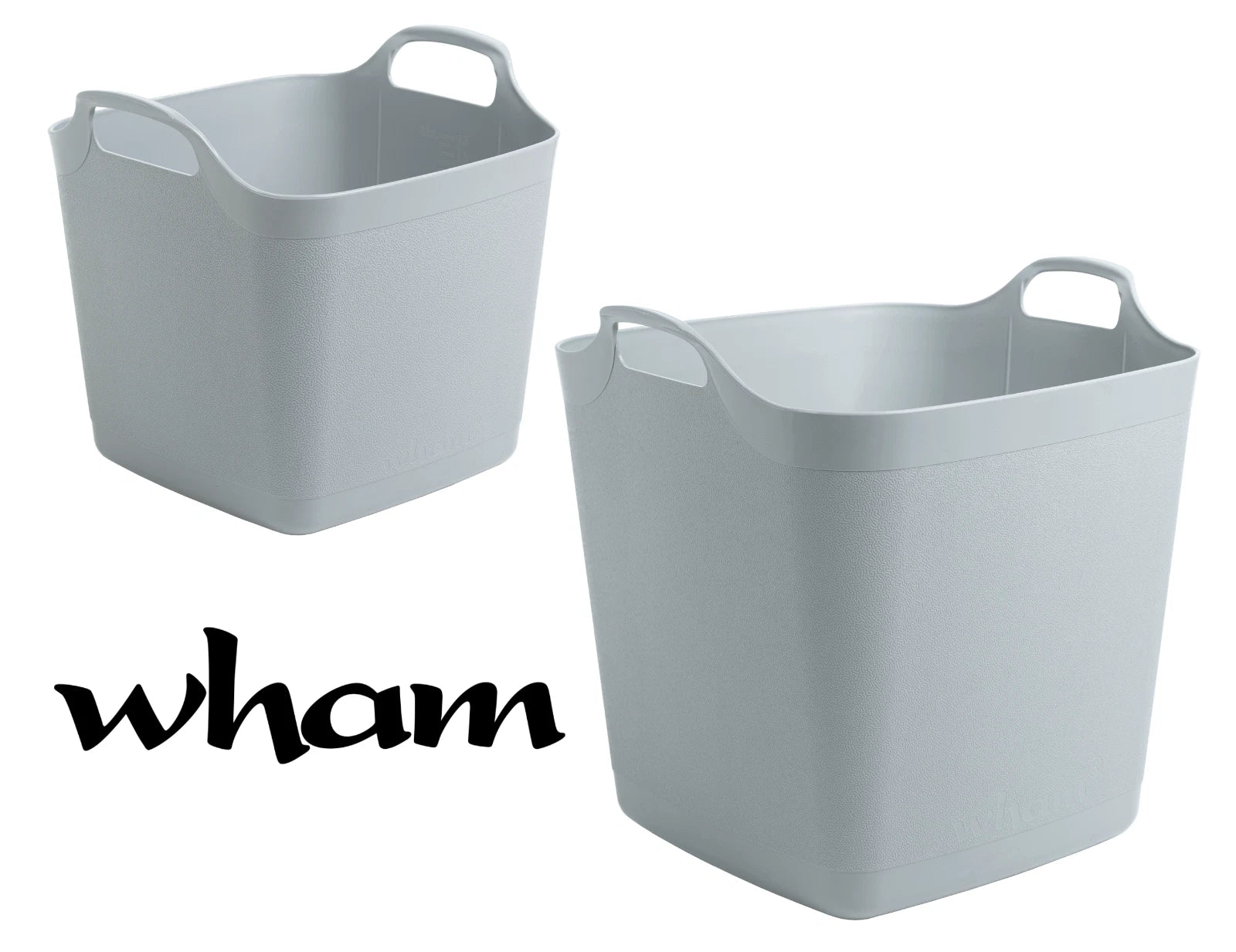 Wham Flexible Storage Tub Strong Plastic Laundry Basket Flexi Large Clothes Toys