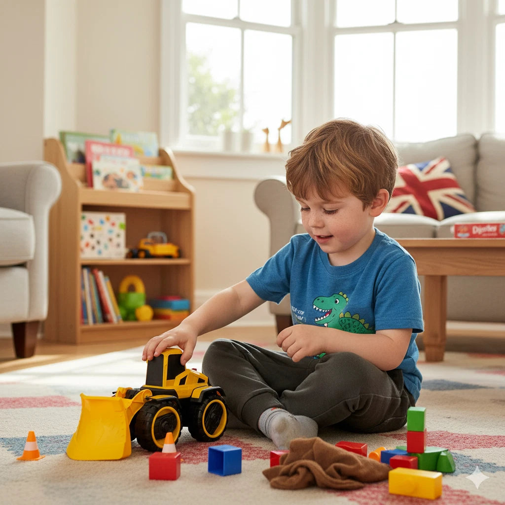 Construction Vehicle Toy Truck Lights & Sound Front Loader Kids Birthday Gift