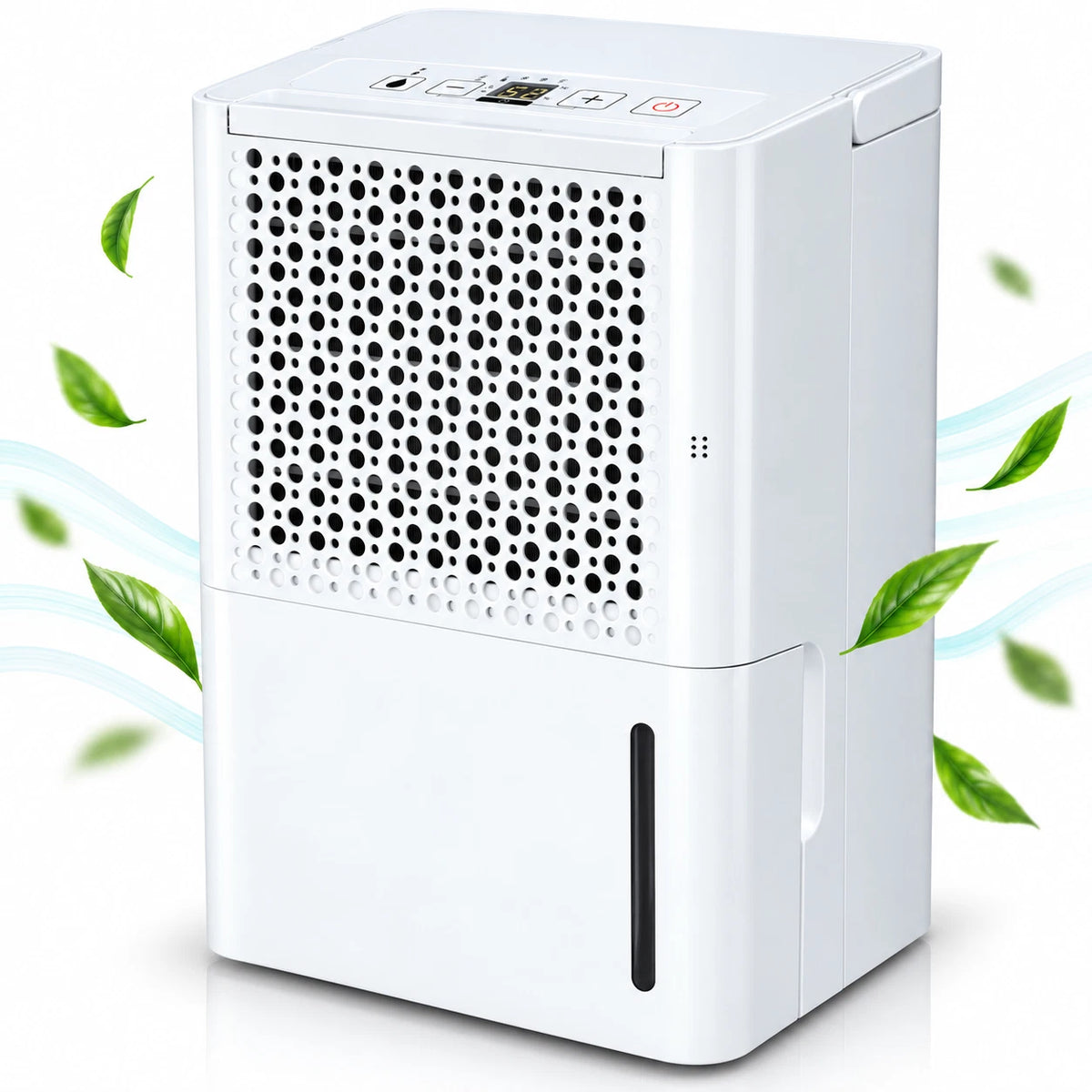 12L Dehumidifier For Home Portable Moisture Remover With Night Mode 220W White
