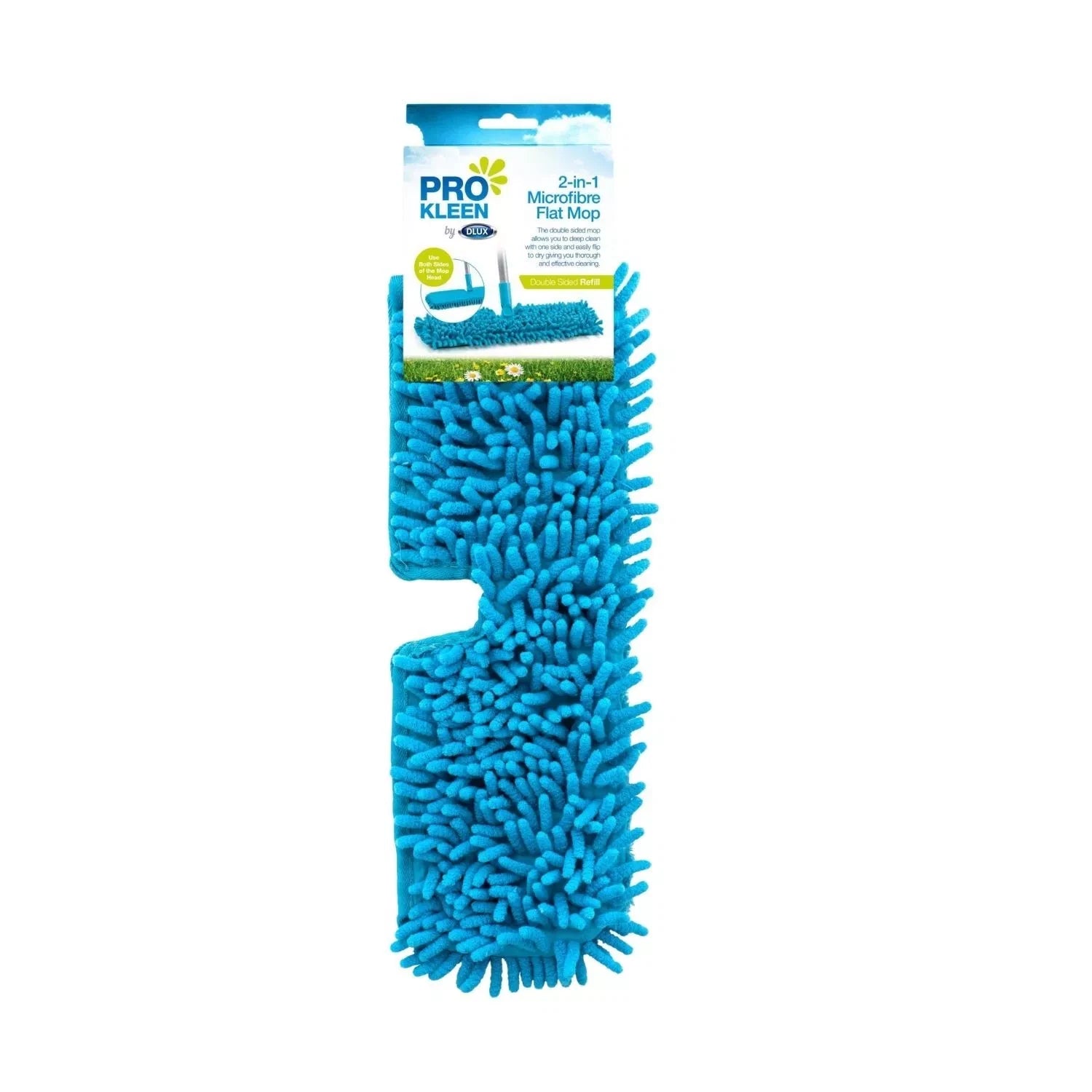 Double Sided Microfiber Mop Floor Cleaner Wet Dry Cleaning Extendable Handle