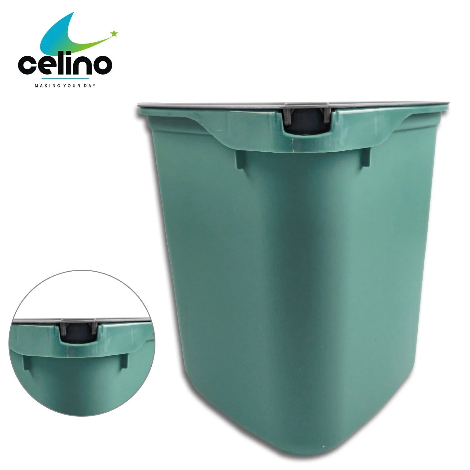 7L Plastic Waste Paper Bin – Square Dustbin for Kitchen, Office & Bathroom