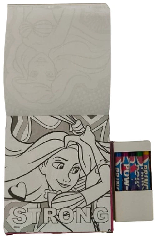 Disney Princess Carry Along Colouring Set Kids Travel Activity Book Party Bag