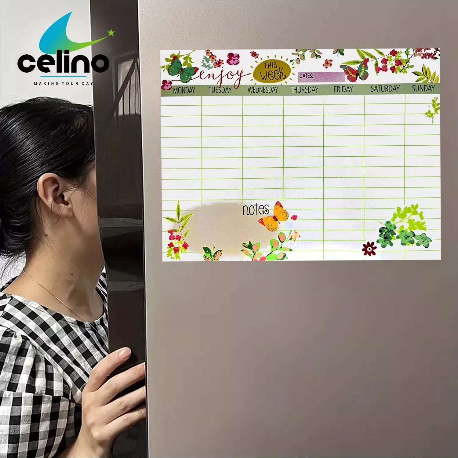 A4 Weekly Planner Magnetic Whiteboard Dry Wipe Fridge To Do List Meal Shopping