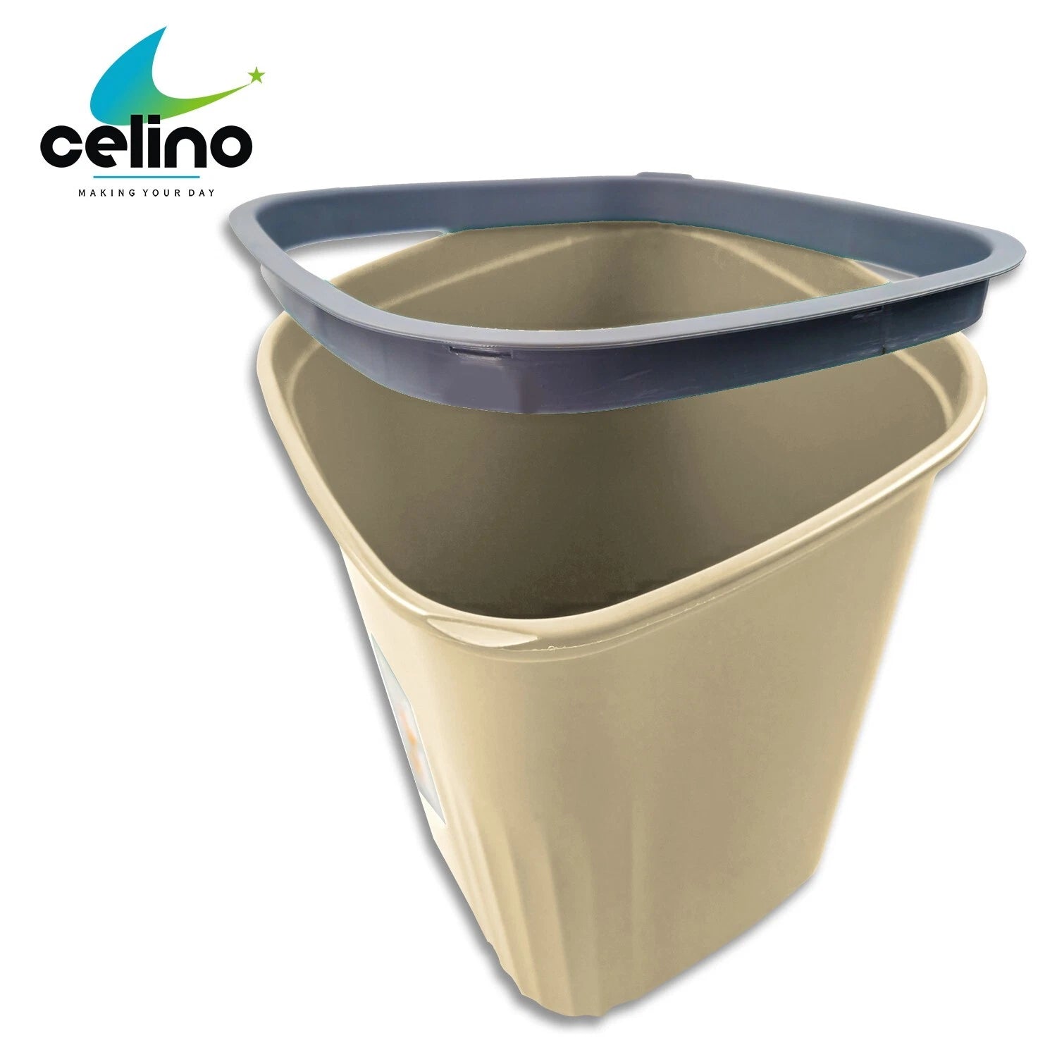 7L Plastic Waste Paper Bin – Square Dustbin for Kitchen, Office & Bathroom