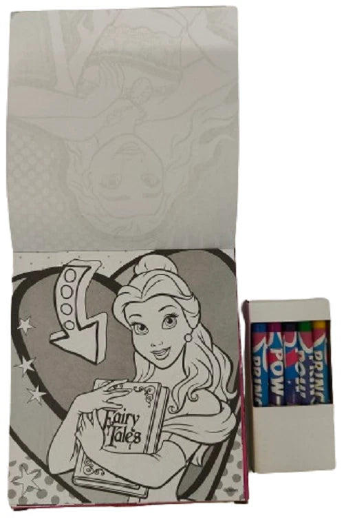 Disney Princess Carry Along Colouring Set Kids Travel Activity Book Party Bag