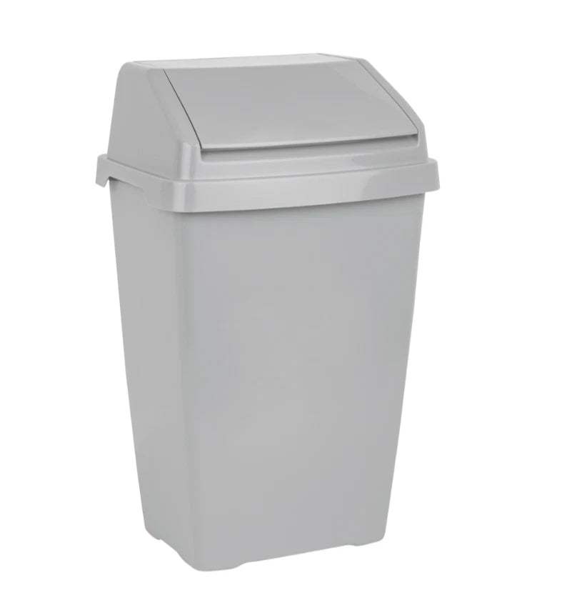 25/50L Plastic Swing Top Dust Bin Waste Rubbish Trash Can Home Kitchen Office