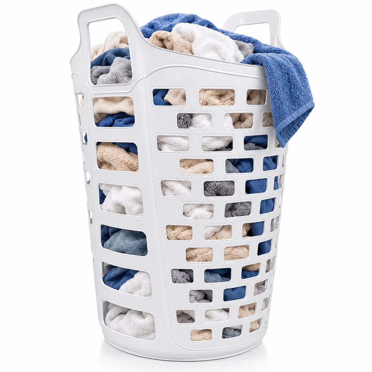 70L Plastic Laundry Basket Flexi Lightweight Utility Storage Washing Clothes