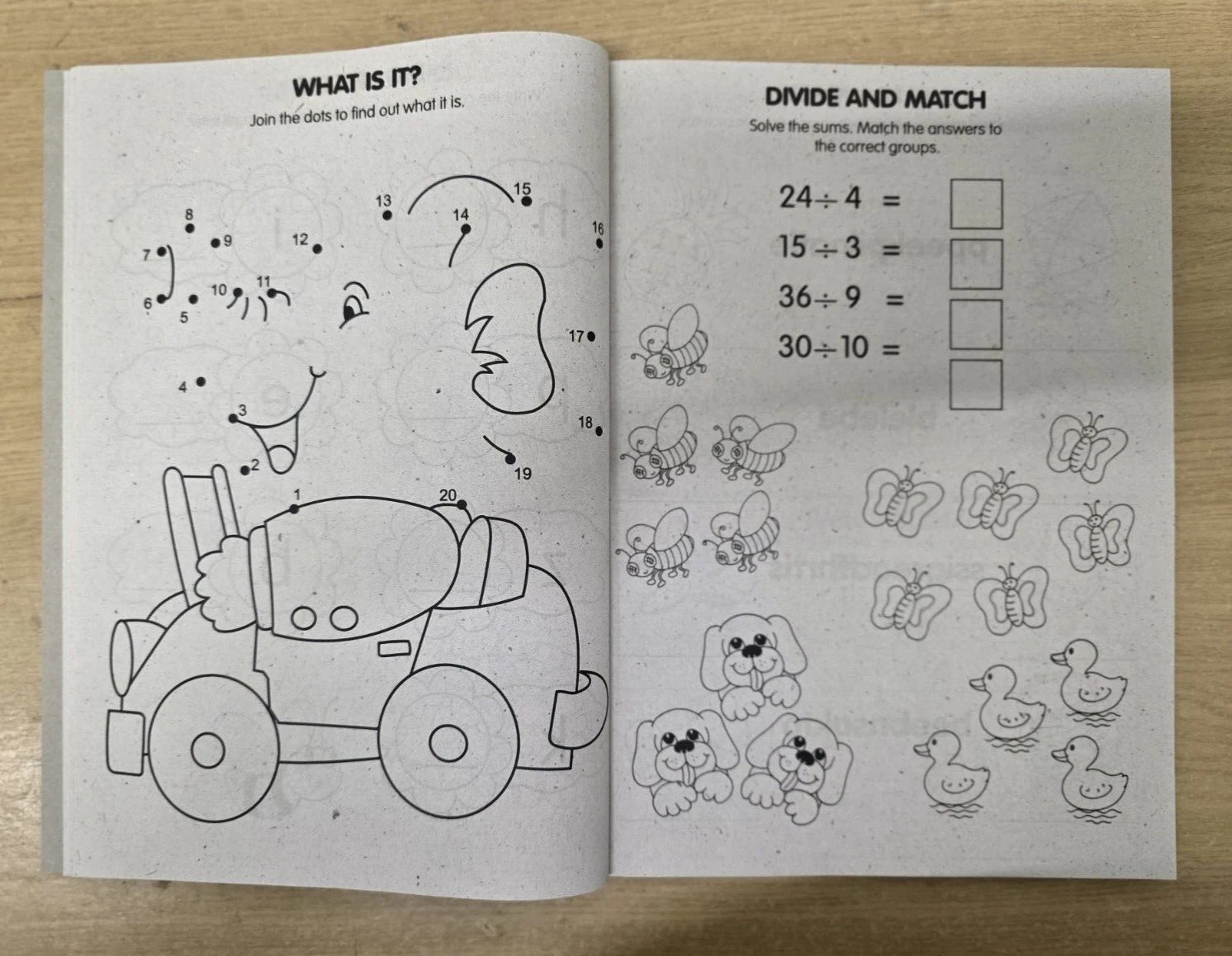 A4 Super Jumbo Kids Children Activity Book Travel Fun Animal Colouring Puzzles
