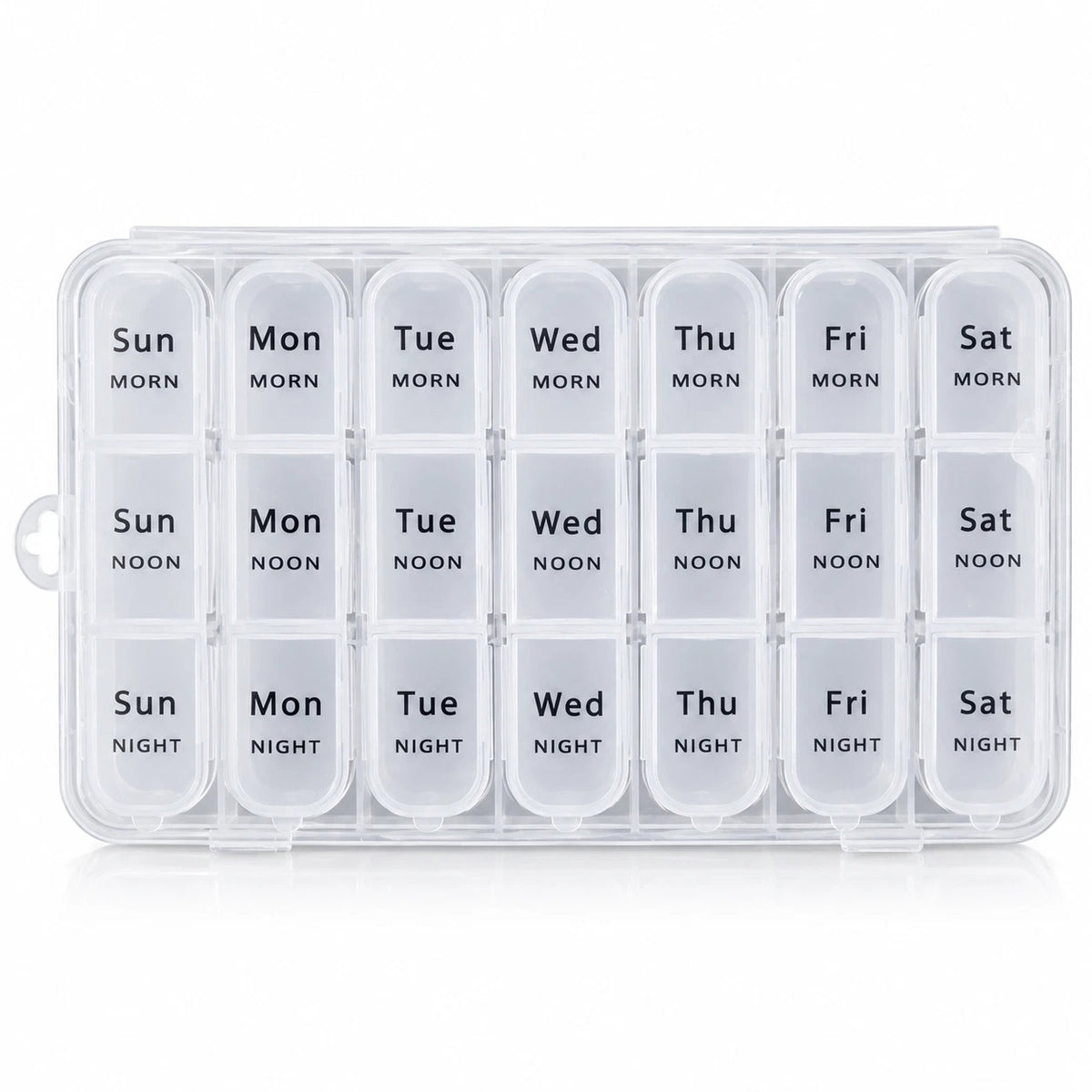 Weekly Pill Box Organiser 3 Times a Day 7 Days Tablet Organiser Portable Compact