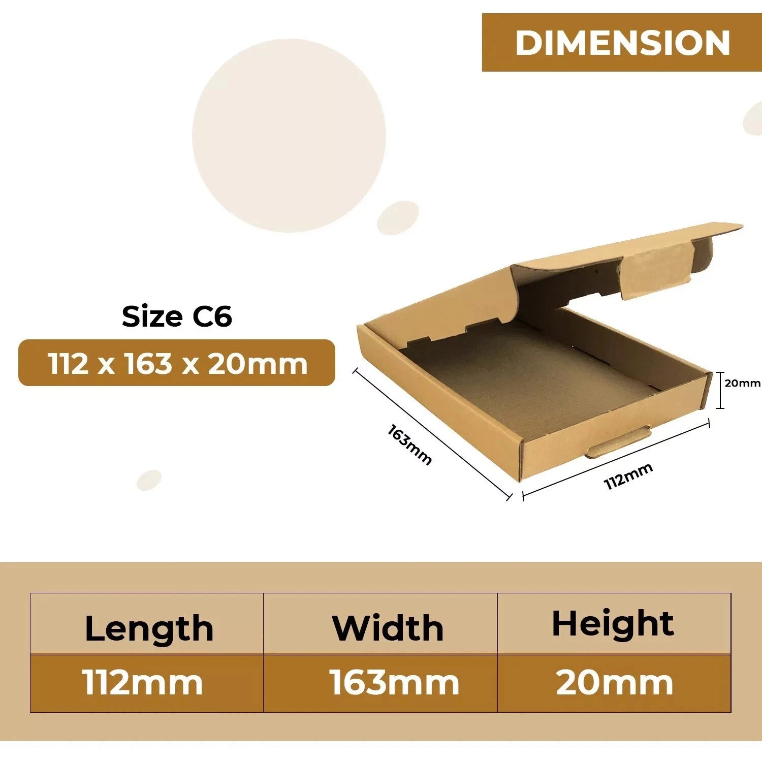 Large Letter Box Royal Mail PIP Boxes C4 C5 C6 Card board Postal Mailing Brown