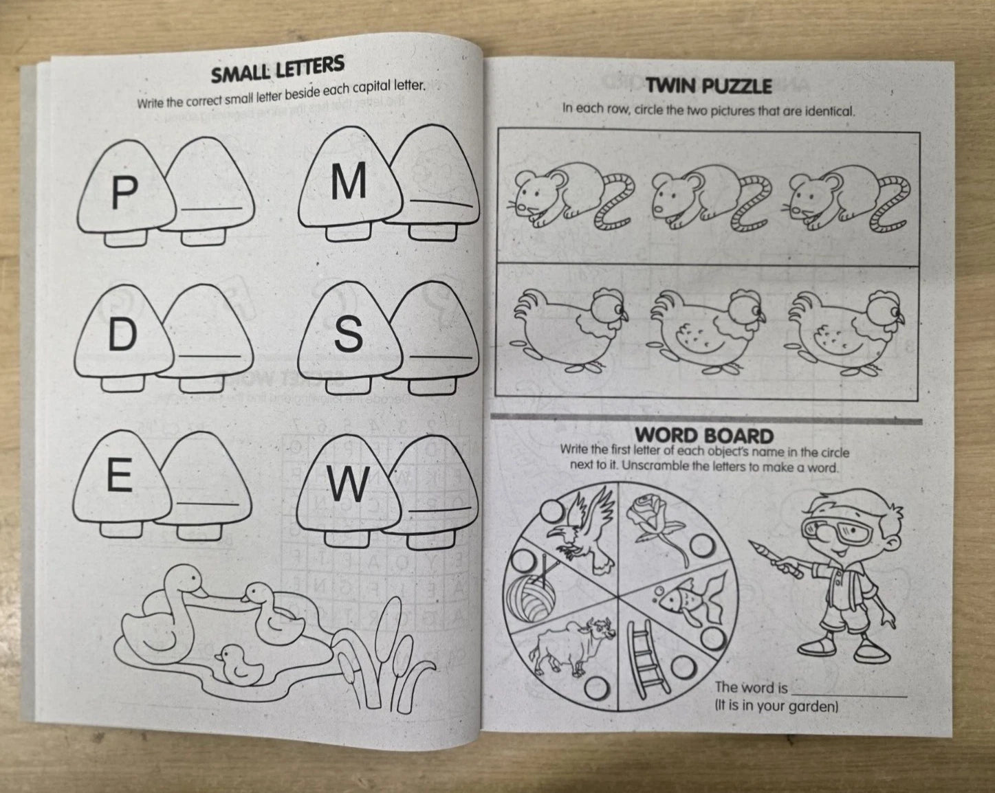 A4 Super Jumbo Kids Children Activity Book Travel Fun Animal Colouring Puzzles