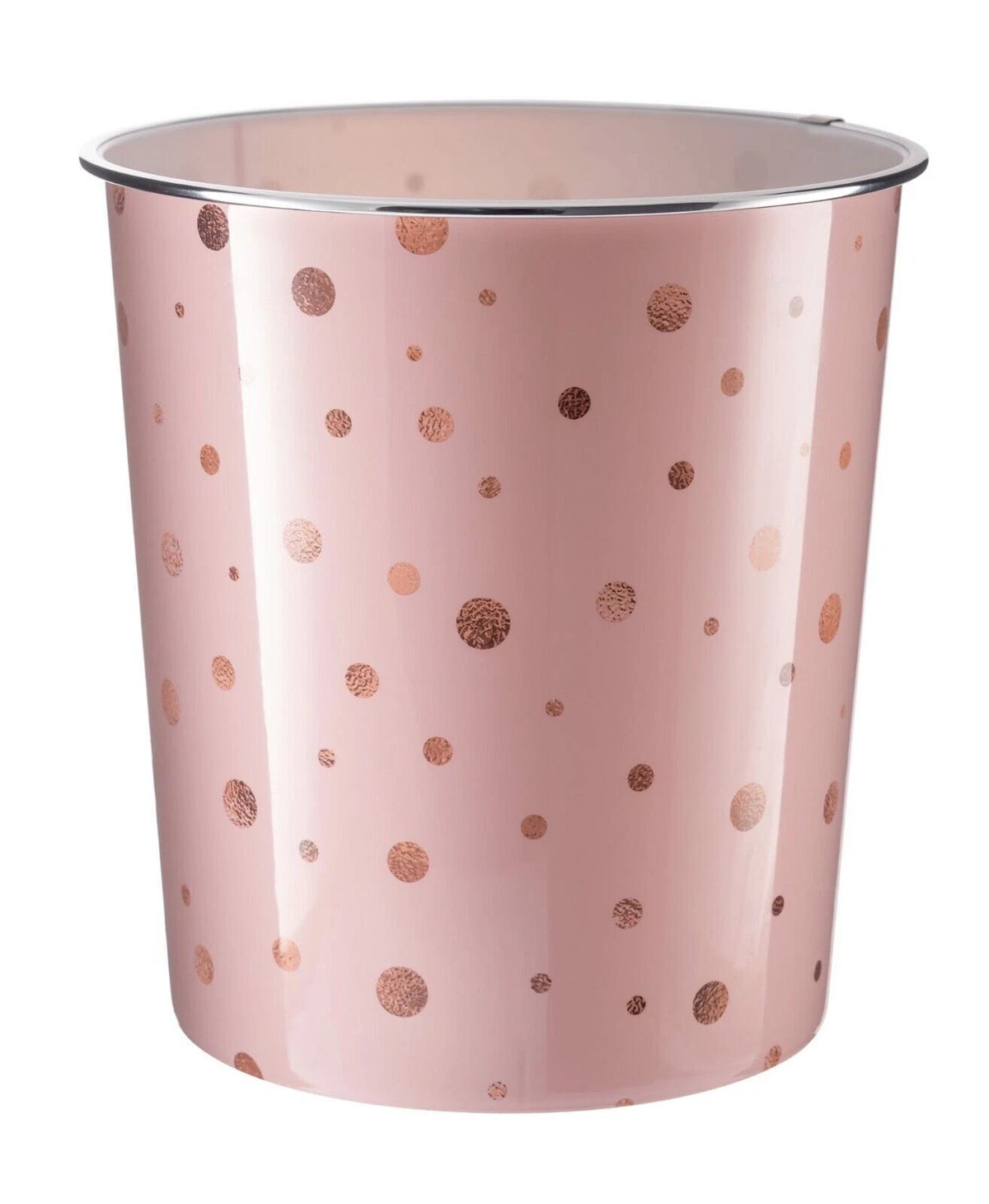 7.7L Waste Paper Dust Bin Rubbish Round Plastic Floral Office Bathroom Kitchen