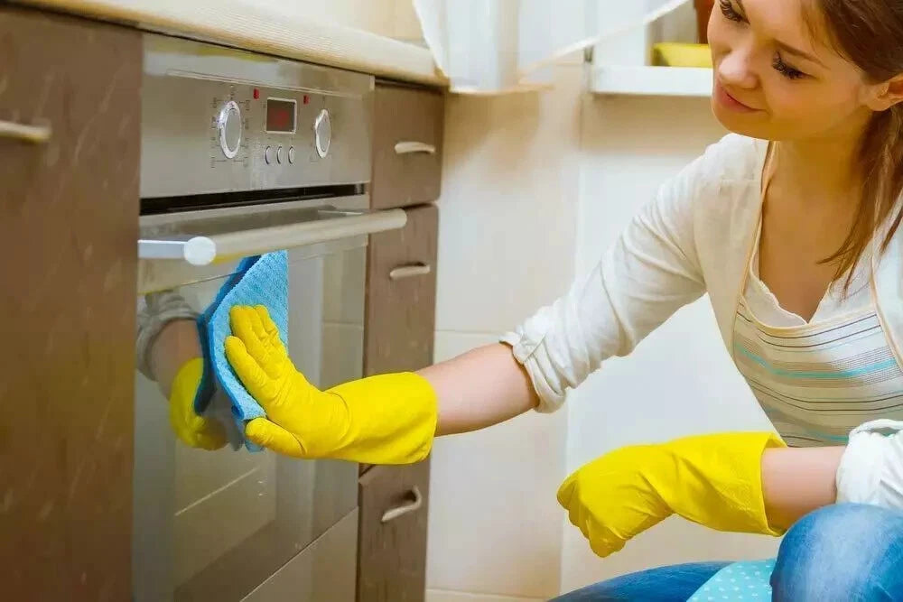 1 Pair Cleaning Gloves Yellow Heavy Duty Rubber Non-Slip Kitchen Bathroom Dishes